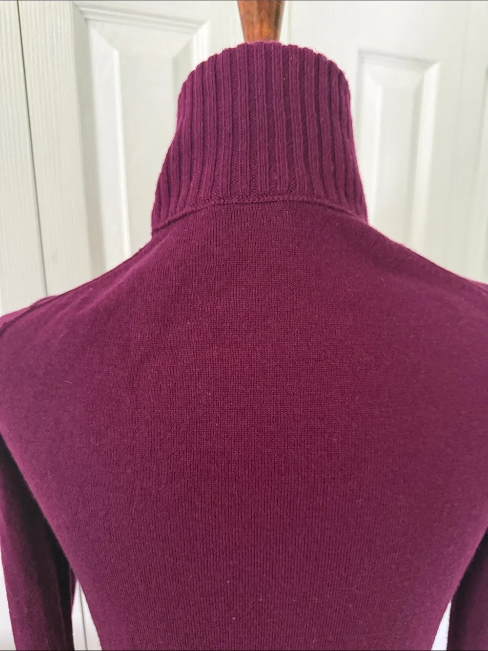 Tory Burch Audra Mock Neck Wool Cashmere Sweater Berry Sz XS